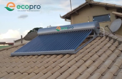 Aquecedor Solar Acoplado - 15 tubos 179 LITROS AÇO 304 GOLD - ECOPRO