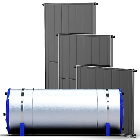 KIT AQUECEDOR SOLAR 100 LITROS BAIXA PRESSÃO 316 PLACA INOX - SOLARESOL