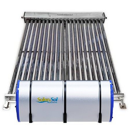 Kit Aquecedor Solar Boiler 300 Lts Coletor Vácuo 15 Tubos / SolareSol