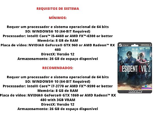 Requisitos mínimos para rodar Resident Evil 2 Remake no PC