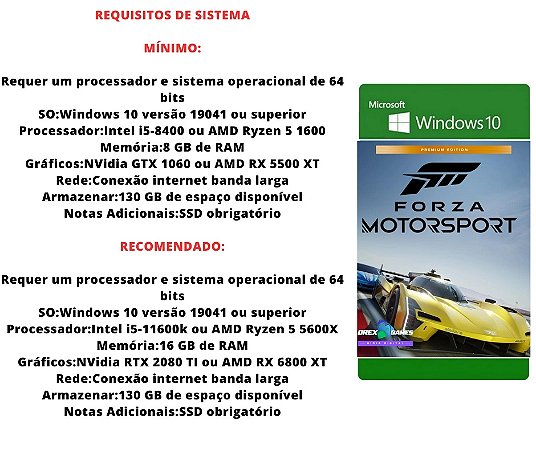 Forza Motorsport: confira os requisitos mínimos e recomendados