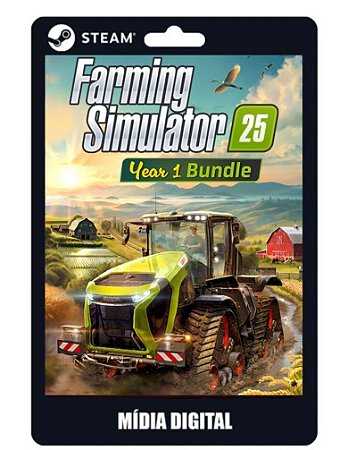 Farming Simulator 25 PC Steam Offline Midia Digital Year 1 Bundle
