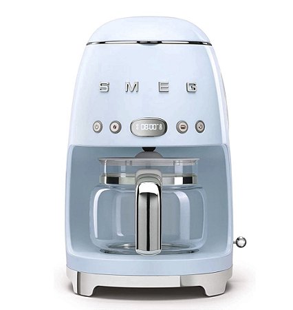 Máquina de café Smeg estilo retrô, azul