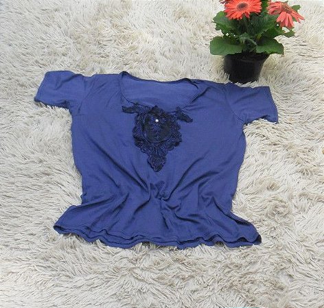 blusas femininas de malha com renda