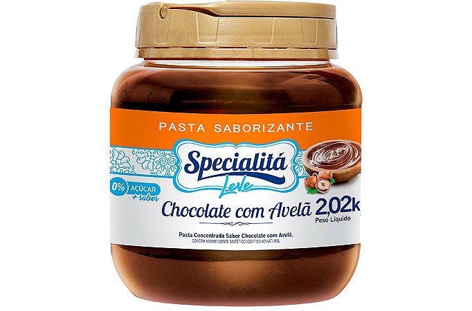 Chocolate C/ Avelã Pasta Sab. Zero 2kg - Duas Roda