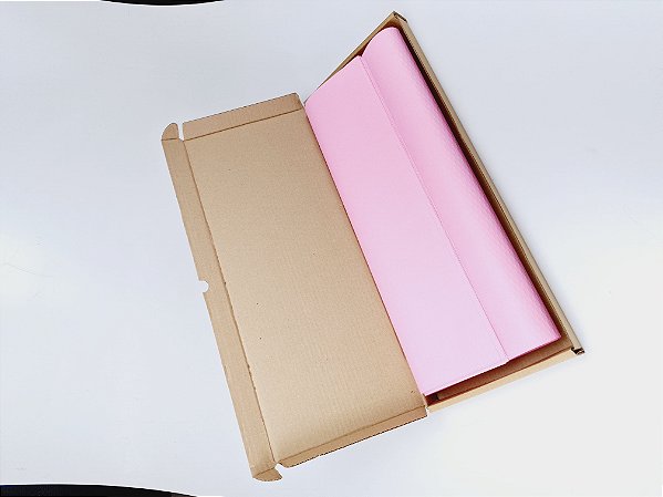 Papel Rosa Proteção Colmeia Buzz Wrap 20 Folhas 50x50cm