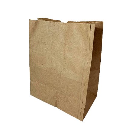 Saco Kraft M 100 unidades 24 cm X 14 cm X 30 cm