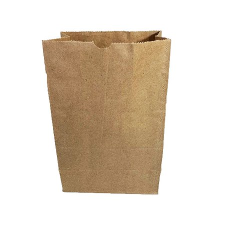 Saco Kraft P 250 unidades 18 cm X 11 cm X 28 cm