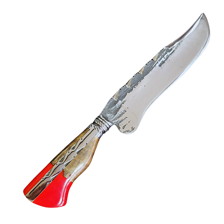 Faca Forjada 12" - 14 mm de Espessura  Híbrida Vermelha