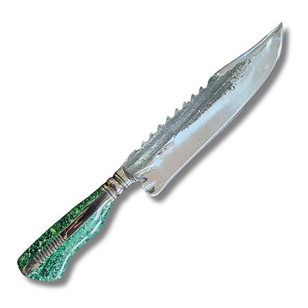 Faca Forjada 11" - 10 mm de Espessura  Petelas De Prata