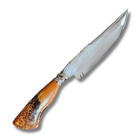 Faca Forjada 10" - 9 mm de  Espessura Flocos De Bronze
