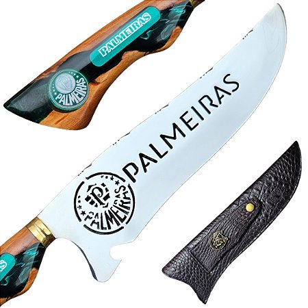 Faca Do Palmeiras Picanheira Para Churrasco Artesanal 10 polegadas em Aço Inox 420 – Personalizada 4mm
