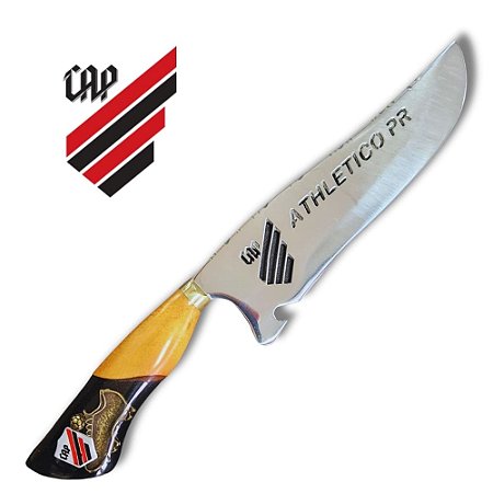 Faca Picanheira Artesanal 10 polegadas Do Athletico Pr em Aço Inox 420 – Personalizada 4mm