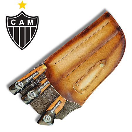 Kit faca Churrasco Trio conjunto Atlético Mineiro
