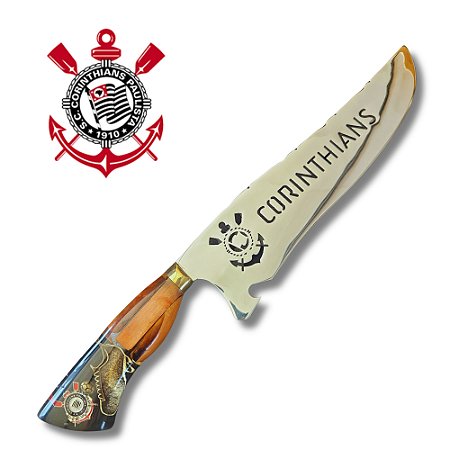 Faca De Churrasco Picanheira Do Corinthians 10" Personalizada - 4mm