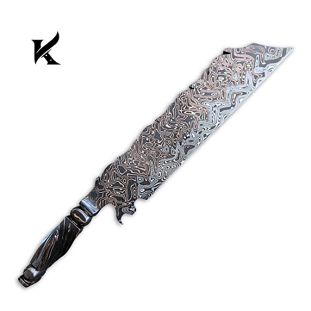 Cutelo Damasco Tiger 12" Artesanal - Colecionador