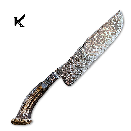 Faca Damasco Tiger 11" Artesanal - Colecionador