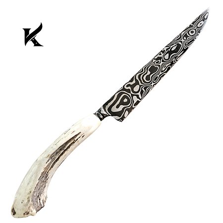 Faca aço Damasco 10" Artesanal - Colecionador