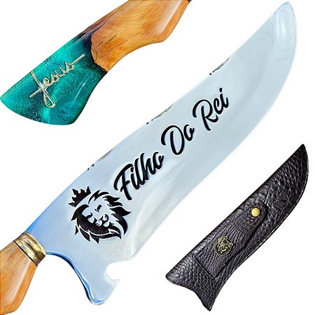 Faca De Jesus Picanheira Para Churrasco Artesanal – Personalizada