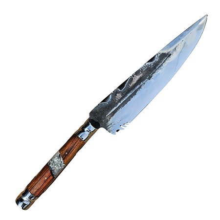 Faca Forjado Artesanal 13" Cabo Fulltang Inox Cutelaria Artesanal