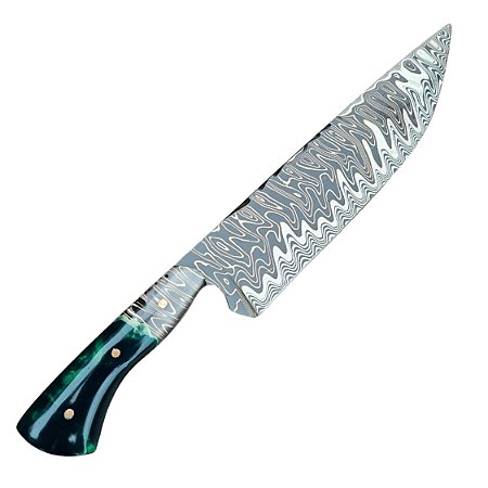 Faca aço Damasco Tiger 10" Artesanal - Colecionador