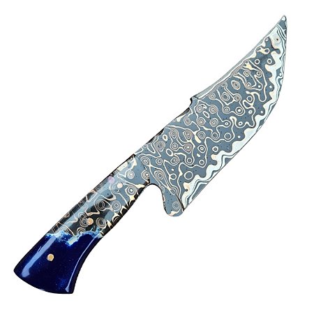 Faca aço Damasco Tiger 9" Artesanal - Colecionador