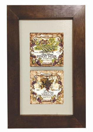 3002M-014 Quadro decor madeira - Vinho