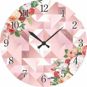 1700-041 Relógio Redondo - Floral