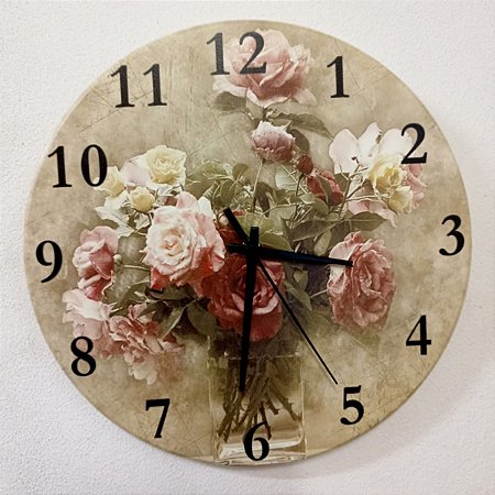 1700-047 Relógio Redondo - Floral