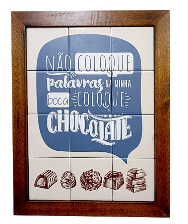 3093am-103 Quadro de azulejo - Chocolate