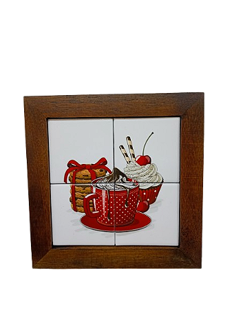 3094AP-048 Quadro de azulejo - Natal Cookies