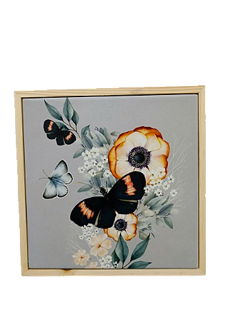 3092P-031  Quadro  Pinus P - Borboleta Azul