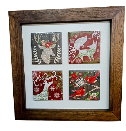 3004M-028  Quadro decor madeira - Natal