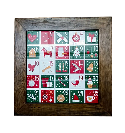 3094AP-053  Quadro de azulejo -  Calendário Natal