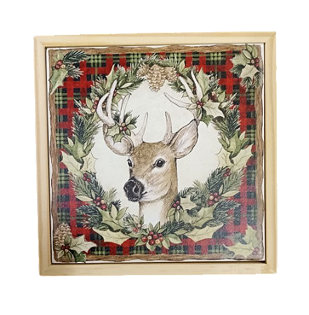 3092P-034  Quadro  Pinus P - Rena Xadrez
