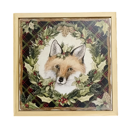 3092P-035  Quadro  Pinus P - Raposa Xadrez