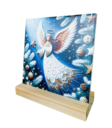 07-11-008 - Azulejo de mesa - Anjo Natal