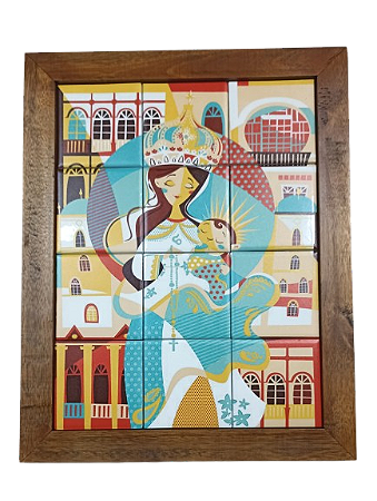 3093AM-131  Quadro de azulejo - Nossa Senhora do Carmo