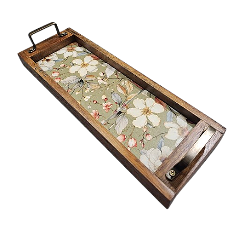 3100RB-116  Bandeja Az Lavabo - Floral Verde