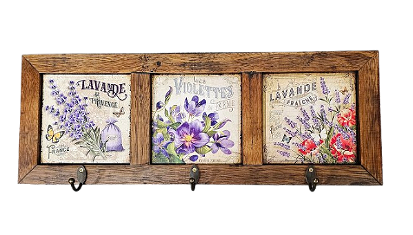 3013-013 Quadro cabideiro triplo - Lavanda