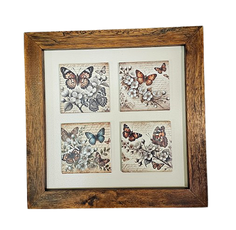 3004M-034 Quadro decor madeira - Bob Vintage