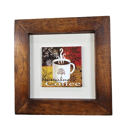 3001M-057 Quadro decor madeira - Coffee