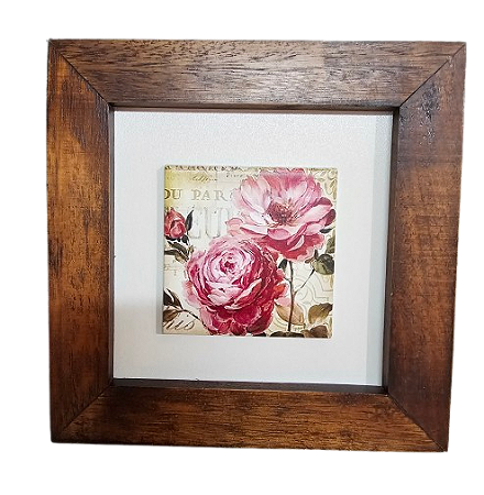 3001M-060 Quadro decor madeira - Rosas 2