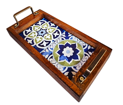 3100PB-114  Bandeja Az Lavabo - Mandalas Azuis