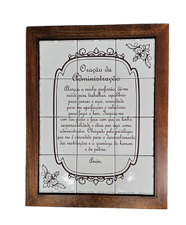 3093AM-154 Quadro de azulejo - Oração da Administração