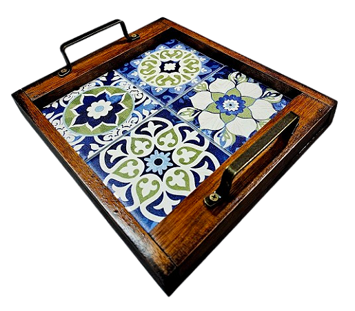 3100QB-114 Bandeja Az Lavabo - Mandalas Azuis