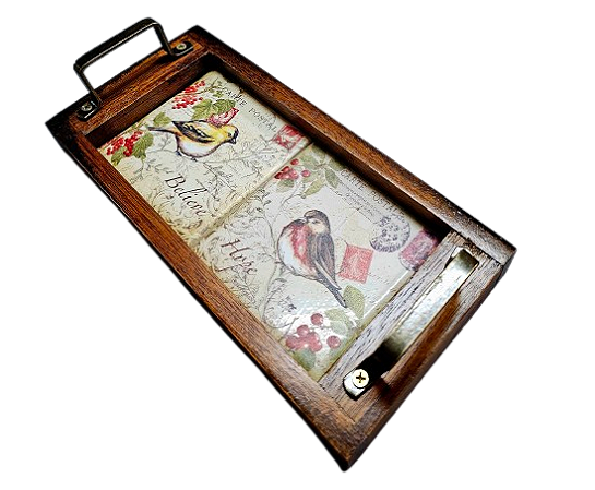 3100PB-078 Bandeja Az Lavabo - Pássaros