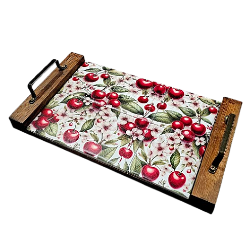 3097-143 Bandeja sem borda - Cerejas