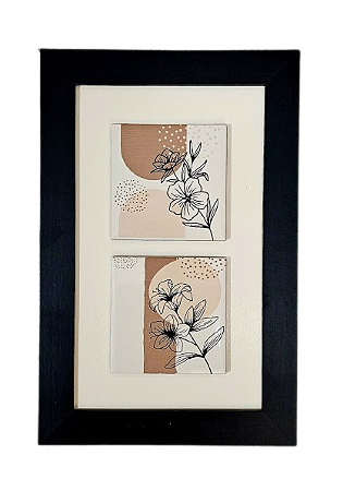 3002-133 Quadro de azulejo Decor - Floral Orgânico
