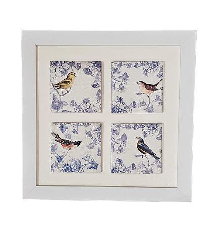 3004-030 Quadro de azulejo Decor - Pássaro Arabesco